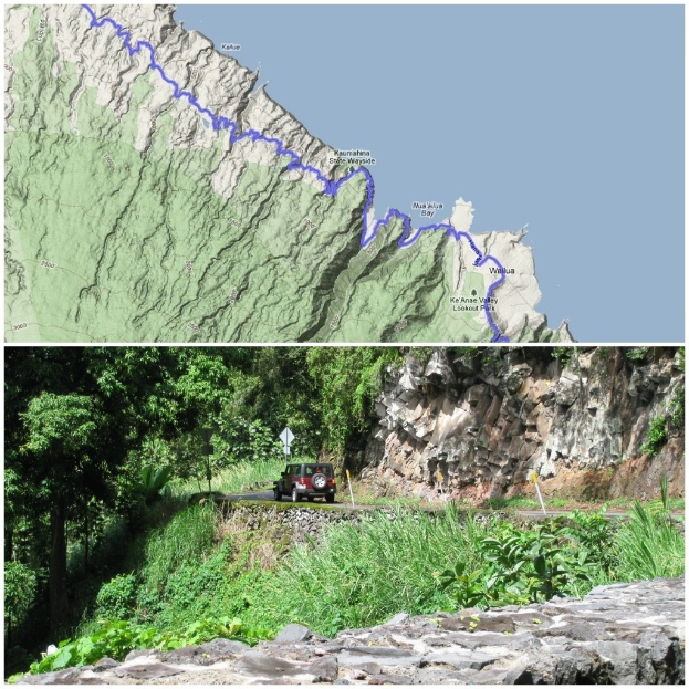 Ein Collage-Bild, das auf einem Abschnitt ein Auto auf der Straße und auf einem anderen eine Karte zeigt.