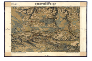 Alte topografische Karte von Oberteisendorf, Deutschland, gerahmt in einem Foto Rahmen, zeigt Berge, Flüsse und beschriftete Städte.