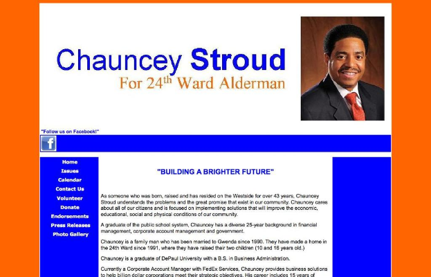 Website-Startseite mit einem Titel, Fließtext und einem Personenfoto auf der rechten Seite.