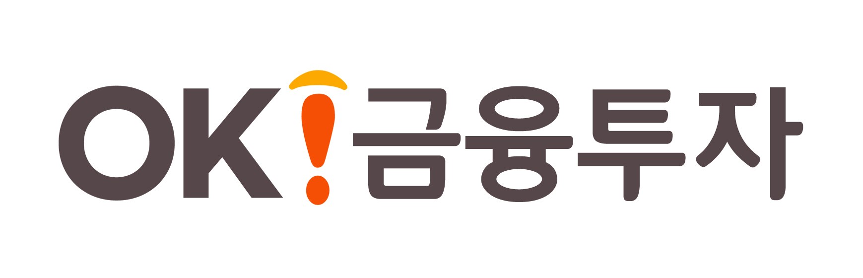 Weißer Hintergrund mit einem schwarzen und orangen Logo, das das koreanische Wort "OK" enthält.