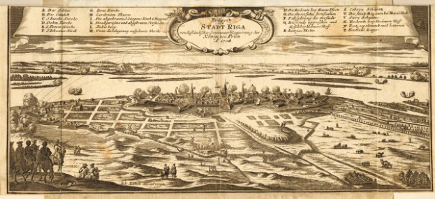 Ein detailliertes altes Stadtplan von Stuttgart, Deutschland, mit Straßen, Gebäuden, Menschen, Bäumen, Wasser und Text, der die Geschichte, Kultur und Sehenswürdigkeiten der Stadt beschreibt.