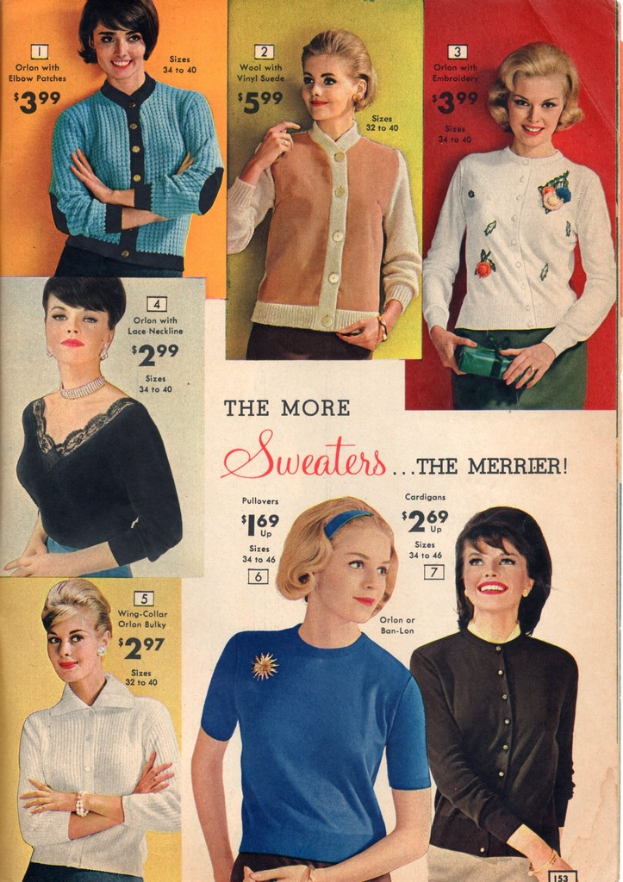 Ein Collage-Bild mit verschiedenen Bildern von Frauen in verschiedenen Kostümen, jedes mit begleitendem Text und Dollarbeträgen.