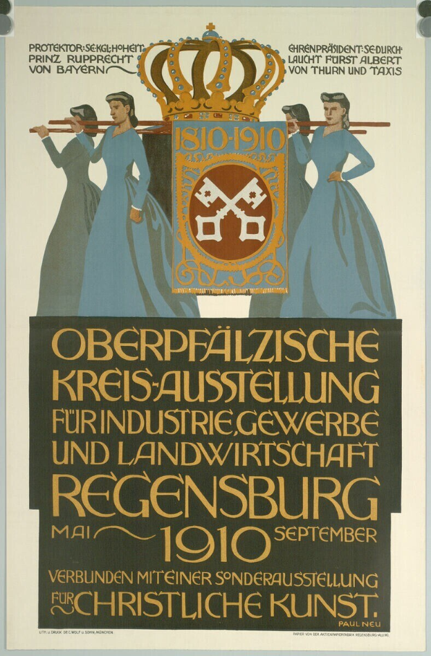 Ein Plakat für die deutsche Revolution im Jahr 1910, das eine Gruppe von Menschen und eine Krone zeigt, mit Text, der Informationen über das Ereignis enthält.